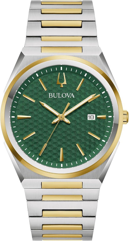 Bulova Mens Dress Classic Quartz Two Tone Stainless 39mm