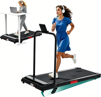 Ogpou Portable Walking Pad Treadmill with Handle Bar