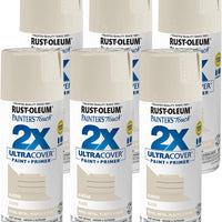 Rust-Oleum 334023-6PK Painter's Touch 2X Ultra Cover Spray Paint, 12 oz, Gloss Almond, 6 Pack