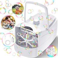Bubble Machine for Kids, Bubble Blower for Parties and Weddings (White)