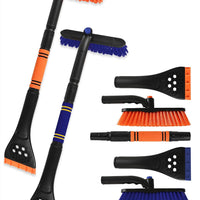 34" Extendable Ice Scrapers for Car Windshield 2-in-1 Snow Brush for Car Snow Scraper for Car Snow Scraper and Drush wit