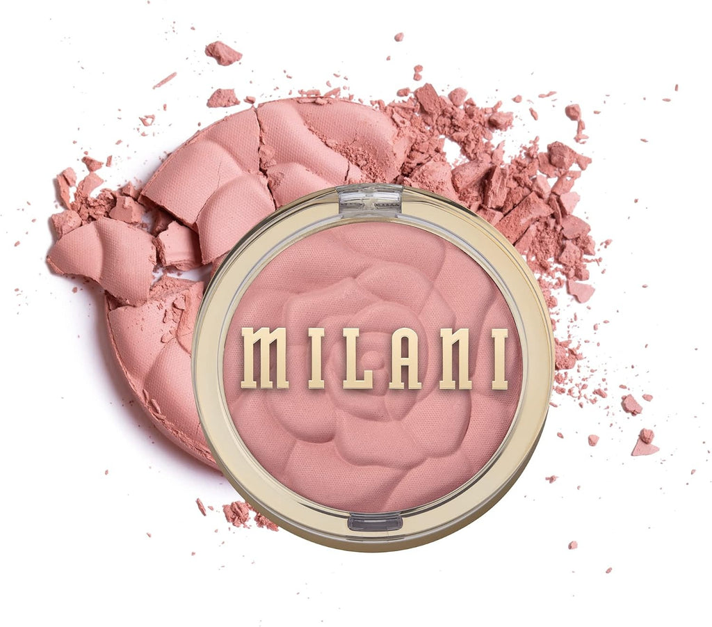 Milani Rose Blush, Powder Blush for Cheeks - Natural Matte - Romantic Rose