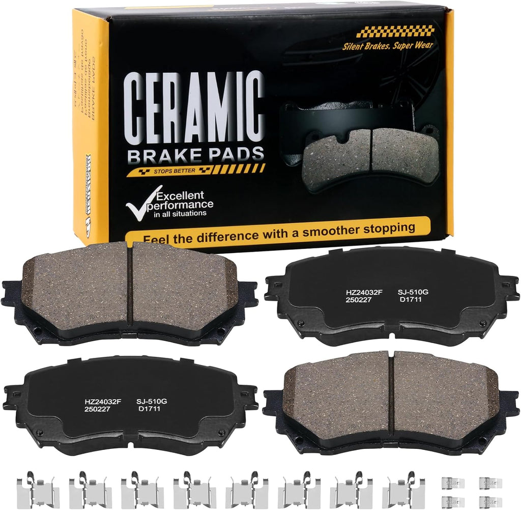 HECHENQICHE D1711 Front Ceramic Brake Pads Kit Fit For Mazda 6 2014-2021