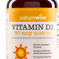 NatureWise Vitamin D3 2000IU Supplement, Immune Support, 360 Mini Softgels