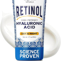LilyAna Naturals Crema Facial Anti-Edad con Retinol para Mujeres – Crema para Arrugas y Cuello Reafirmante, Humectante de Retinol para Rostro con Ácido Hialurónico, Crema de Noche Hidratante para