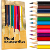 Pun Labs Glam Writes Colored Pencils, 12 Foil-Stamped Gift Set