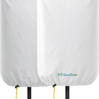 SoundCover Professional Grade 600D Protective Cover for Stand Mounted 15" PA/DJ Powered Speaker - White - Includes a 420