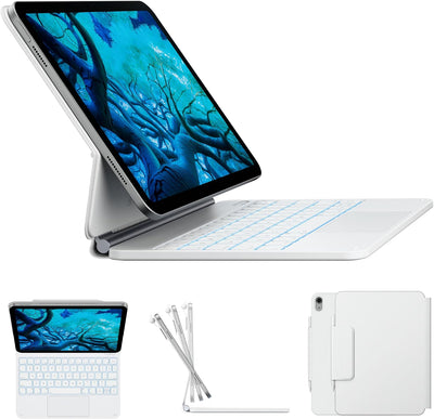 Funda con Teclado typecase Edge para iPad 11" (A16) / 10.ª Gen - Blanco Marfil