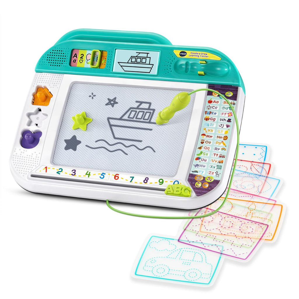 VTech Doodle and Draw Learning Center with Stencils and Stamps for Kids
