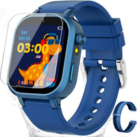 Melontti Waterproof Smart Watch for Kids Boys Ages 5-12 with 39 Games, HD Camera, Video, Music, Habit Tracking, Alarm, Pedometer, Kids Smart Watch Chrismars Birthday Gift for Boys Age 5 6 7 8(Blue)