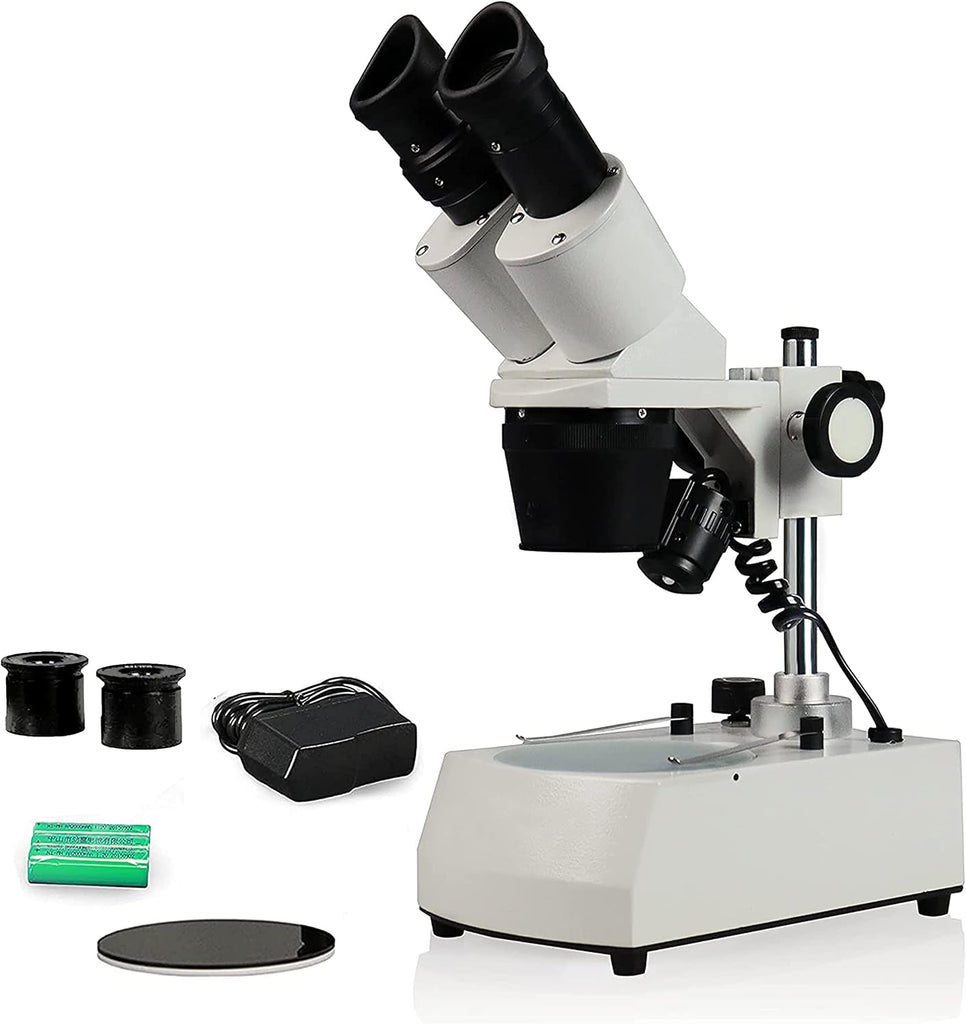 PARCO PST-234-10LRC-ES2 Binocular Stereo Microscope, WF10x and WF20x Eyepieces, 2X, 3X and 4X Objectives,20x,30x,50x, 60
