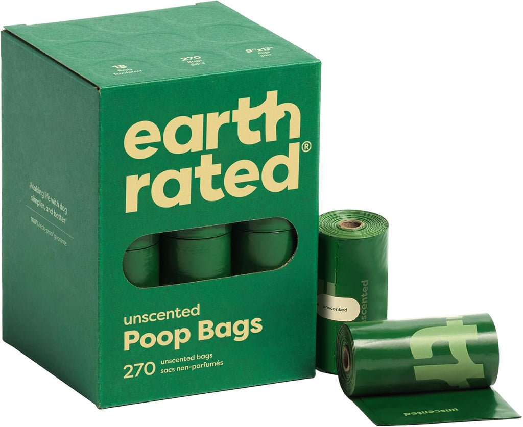 Earth Rated Dog Poop Bags on Refill Rolls, 120 Bags, Unscented