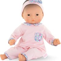 Corolle Bébé Calin Mila - 12" Soft Boy Baby Doll with Vanilla Scent, Pink Outfit & Sleeping Eyes for Girls Ages 18 Month