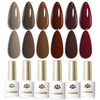 Born Pretty Fall Winter Gel Nail Polish Brown Burgundy Wine Red Caramel