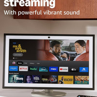 Echo & Alexa Amazon Echo Show 21 (newest model), Full HD 21" kitchen hub for home organization, with built-in Fire TV, Designed for Alexa+