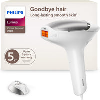Philips Lumea 7000 Series Dispositivo de depilación IPL - Reducción láser permanente del vello para mujeres y hombres, fácil y cómodo de usar en casa, SenseIQ, accesorio único curvado para el cuerpo, BRI931/03