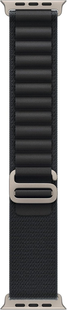 Apple Watch Band - Alpine Loop - 49mm - Black - Small - Natural Titanium Finish