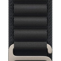 Apple Watch Band - Alpine Loop - 49mm - Black - Large - Natural Titanium Finish