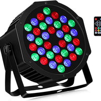 Battery Powered Stage Par Lights: 36W RGB Rechargeable - 6 to 15Hours Working Time - Remote DMX Control - Great for Mobi