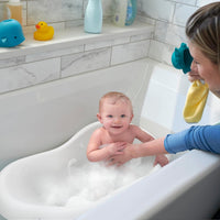 Fisher-Price Sling N Seat 4 en 1 Bañera para Bebé con 2 Juguetes Pacific Pebble