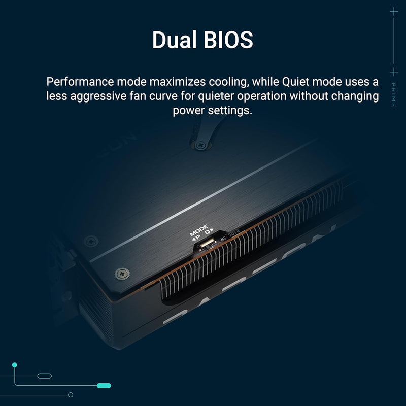 ASUS Prime AMD Radeon RX 9070 XT 16GB GDDR6 OC Edition Graphics Card, AMD (PCIe 5.0, HDMI/DP 2.1, 2.5-Slot Design, Axial-tech Fans, Ball Bearings, Dual BIOS, GPU Guard), 3 Year Warranty