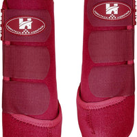 Horntack 1 Pair Splint Boots for Horses Outdoor Sports(Crimson Red, Large)