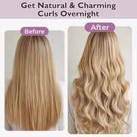 posicurly Rizadores de Cabello Nocturnos Rizos Sin Calor - 6 Piezas Varillas Rizadoras Sin Calor para Dormir con Pañuelo de Cabello de Satén