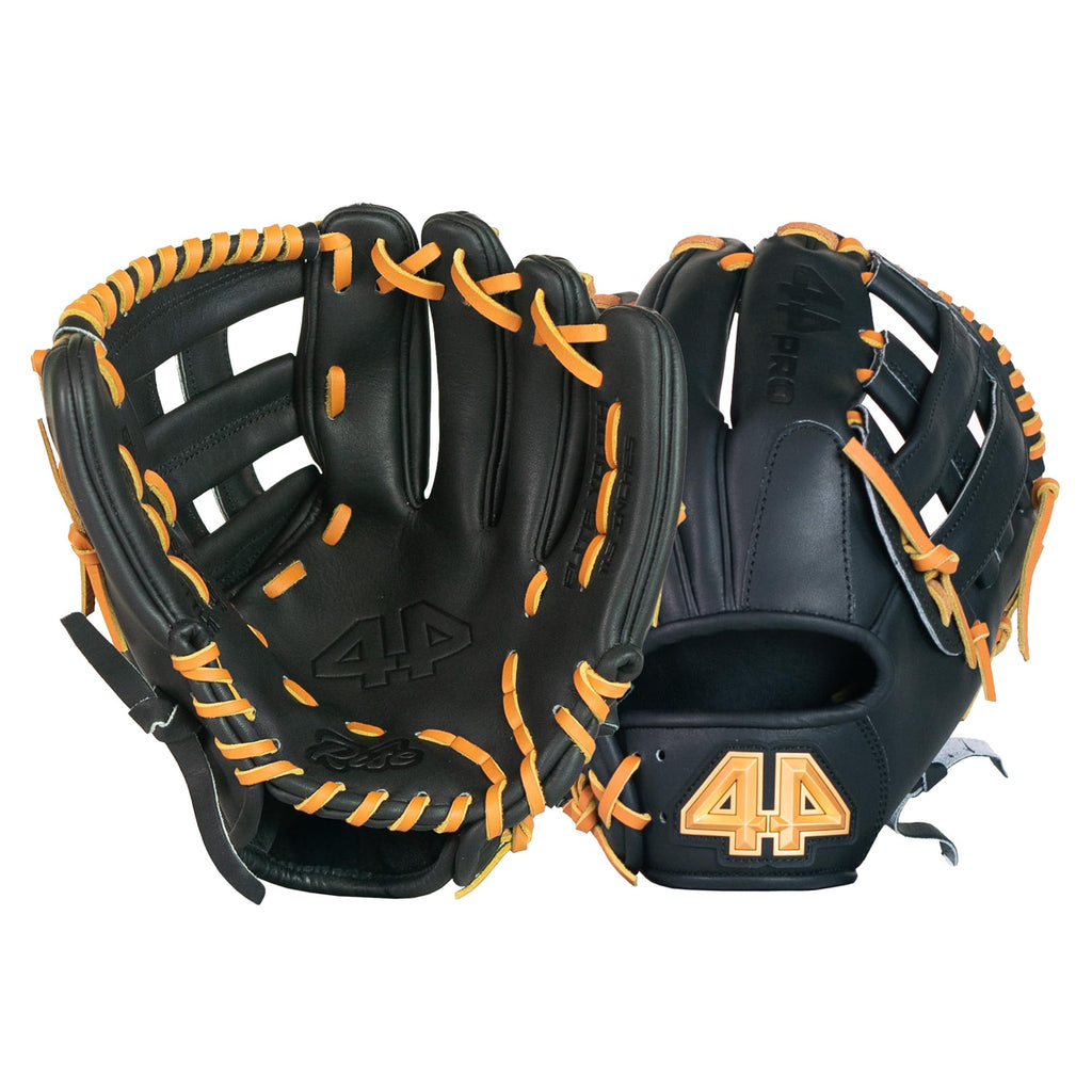 44 PRO Rise Youth Baseball Glove, 11.5" H-Web, Ages 8-12, Black