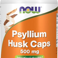 NOW Foods Supplements, Psyllium Husk Caps 500 mg, Non-GMO Project Verified, Natural Soluble Fiber, Intestinal Health*, 500 Veg Capsules - 250 Count (Pack of 2)