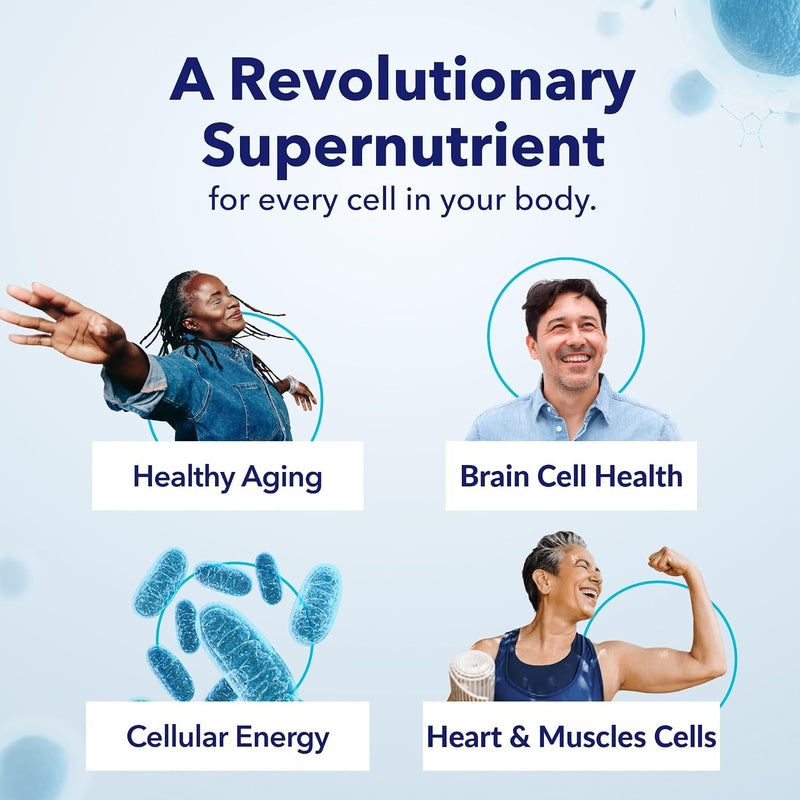 TRU NIAGEN Suplemento NAD patentado para la función cerebral, antienvejecimiento y regeneración celular, 300 mg de niagen, 30 porciones