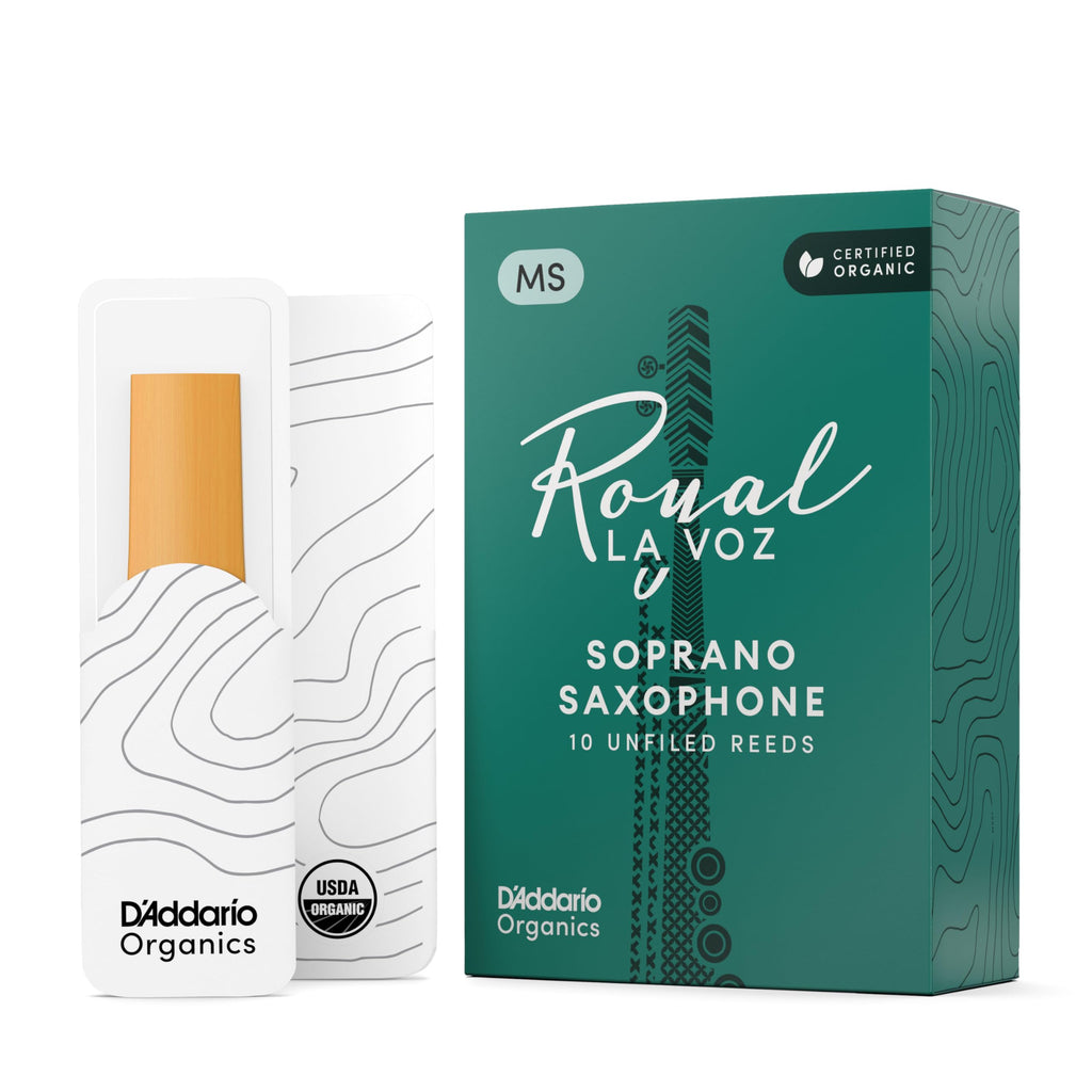 D’Addario Woodwinds La Voz Soprano Sax Reeds, Strength Medium-Soft, 10-pack (RIC10MS)