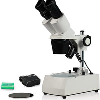 Parco Scientific PST-13-10LRC Binocular Stereo Microscope, 10x Widefield Eyepiece, 1x and 3X Objectives, 10x and 30x Mag