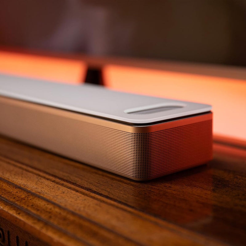 Bose Smart Ultra Dolby Atmos Soundbar, All-in-One Surround Sound System for TV, A.I. Dialogue Mode, Alexa and Google Voice Control, HDMI eARC, White