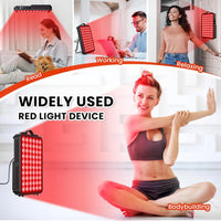 Viconor Terapia de luz roja para el cuerpo, panel de terapia de luz infrarroja cercana de 660nm 850nm, dispositivo de 60 LED de doble chip con 300W de potencia, ideal para el cuerpo, la cara, mejora e