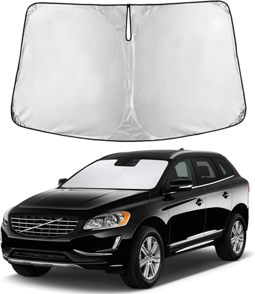 EcoNour Windshield Sunshade Compatible for Volvo XC60 2010-2015 2016 2017, Sun Visor for Front Windshield & Window Sun S