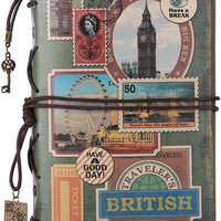 Refillable Journal Notebook, Vintage Travel Diary with Blank Pages, Gifts