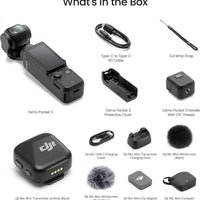 DJI Osmo Pocket 3 Vlog Combo, Vlogging Camera with 1'' CMOS & 4K/120fps for YouTube, Mic Mini Transmitter (Infinity Black)