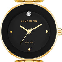 Anne Klein AK-1980BKGB Black/Gold Tone One Size