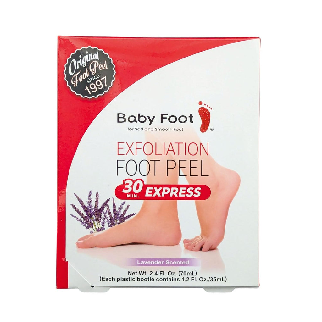 BABY FOOT EXFOLIATION FOOT PEEL LAVENDER SCENTED 30 MINUTE EXPRESS