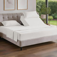 Flex Top Split Head King 4 Piece Sheet Set - Soft & Cooling - Antique White