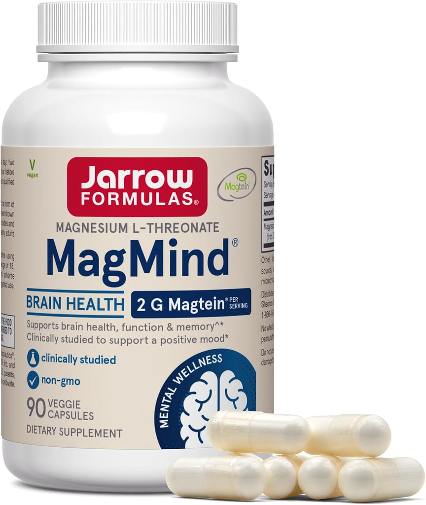 Jarrow MagMind Magtein Magnesium L-Threonate, 90 Capsules - 90 Count (Pack of 1)