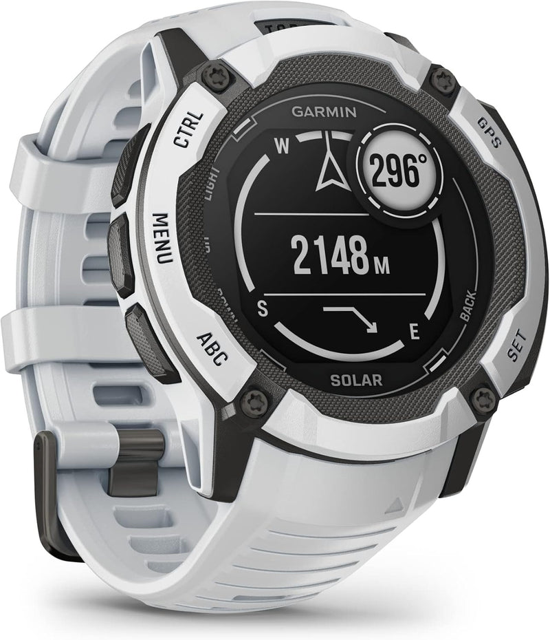 Garmin Instinct® 2X Solar, Rugged Outdoor Smartwatch, 50mm, Whitestone