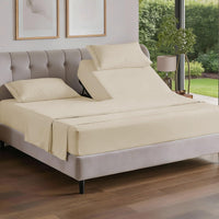 Flex Top Split Head King 4 Piece Sheet Set - Soft & Breathable - Off White