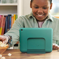 Fire Tablets Amazon Fire HD 8 Kids Pro tablet, ages 6-12. Bright 8" HD screen, includes ad-free content, parental controls, 13-hr battery, slim case for older kids, 64GB, Hello Teal, (2024 release)