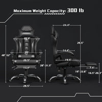 Silla gaming Yaheetech con reposapiés, almohada lumbar de masaje y reclinable