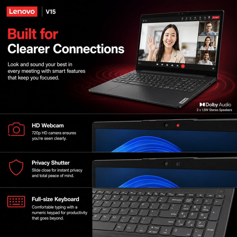 Lenovo New Released 15.6" FHD Business Laptop, AMD Ryzen 3 7320U(Outperforms i7-1065G7) Processor, 16GB DDR5 Ram, 512GB PCIe Storage, Long Battery Life, Wi-Fi 6, Windows 11 Pro with MS365 for Web