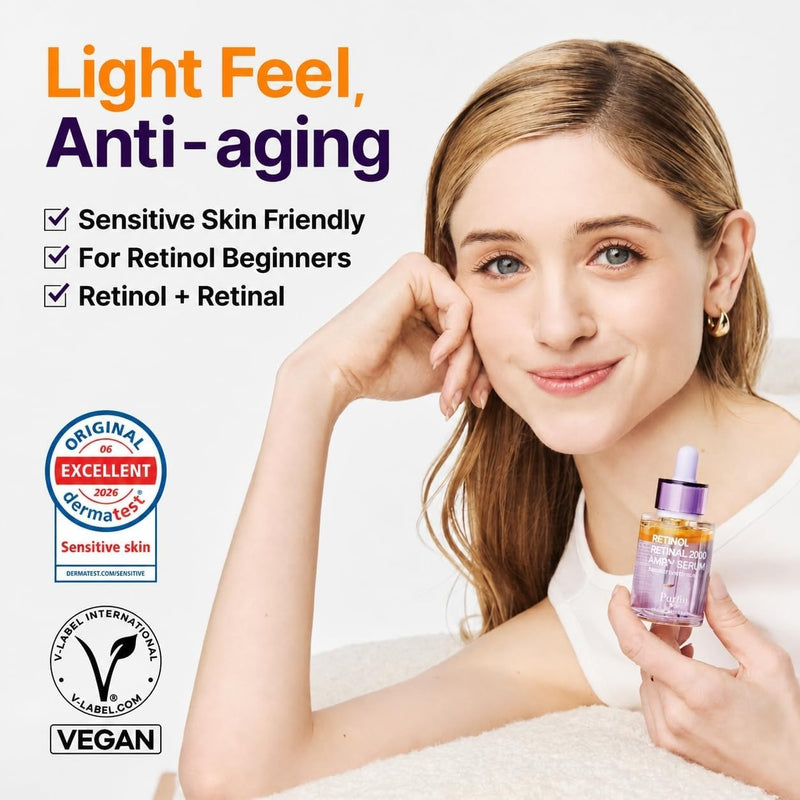 PURITO Retinol 0.1% + Retinal 0.1% Suero facial antienvejecimiento
