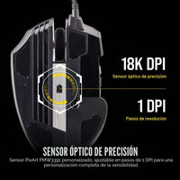 Corsair Scimitar RGB Elite Wired MMO MOBA PC Gaming Mouse – Black