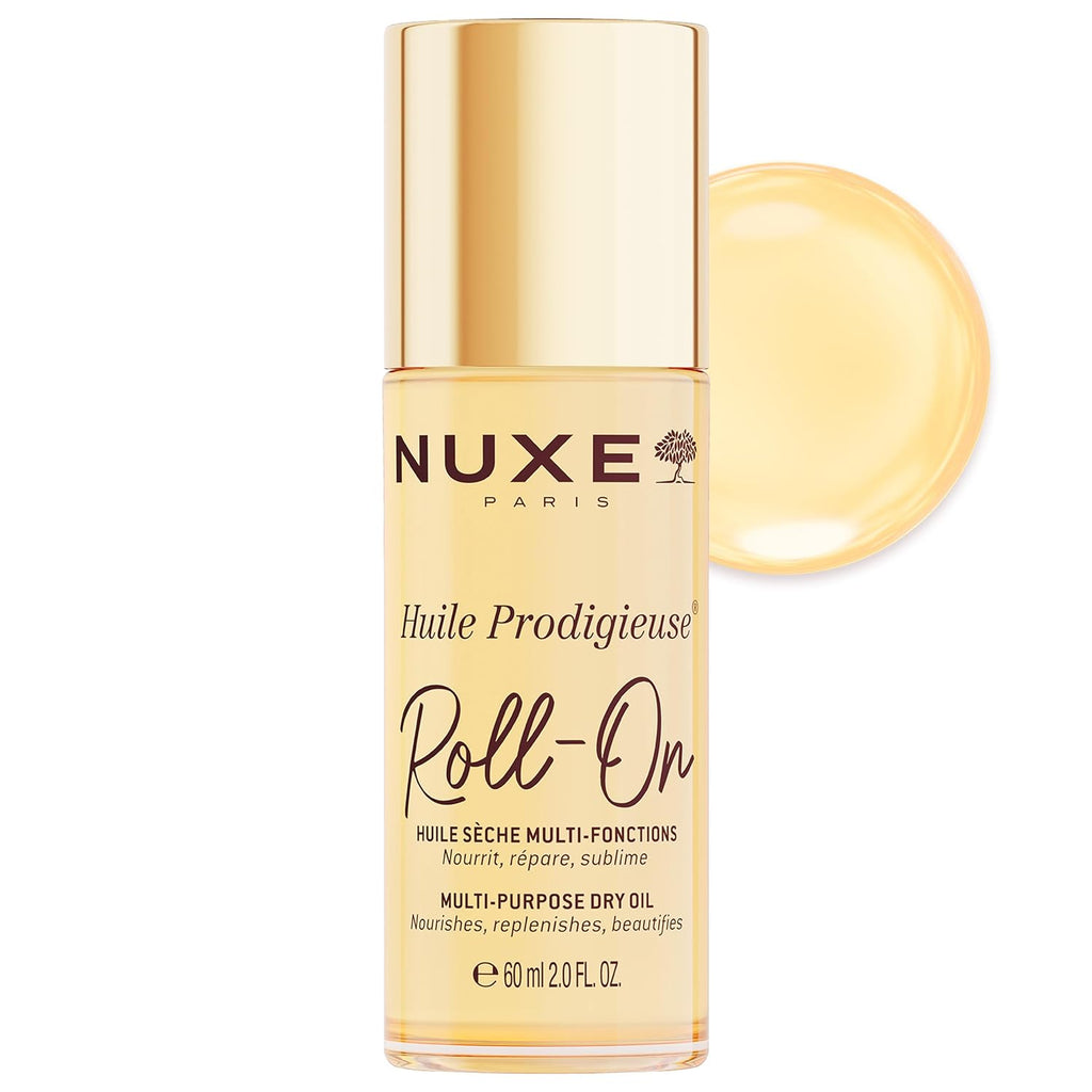 NUXE Huile Prodigieuse Body Oil, Roll On Oil for Skin & Hair, 2 Fl Oz