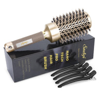 Sndyi Large Round Brush for Blow Out, 2.1 Inch Nano Thermal Ceramic Ionic Round Hair Brush with Boar Bristles, Boost Shi